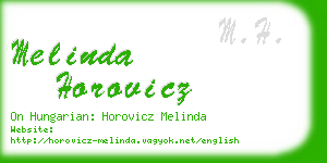 melinda horovicz business card